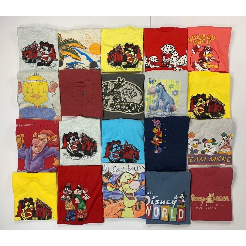 Vintage 90s Disney Looney Tunes Cartoons Reseller Lot Of 20 Mix SZS USA Rare